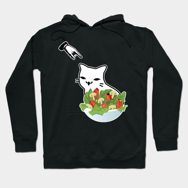 Yelling at Dinner Table Confused Cat Meme Funny Internet Hoodie by GlanceCat
